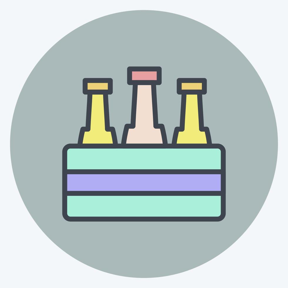 Icon Beer. suitable for Drink symbol. color mate style. simple design editable. design template vector. simple symbol illustration vector