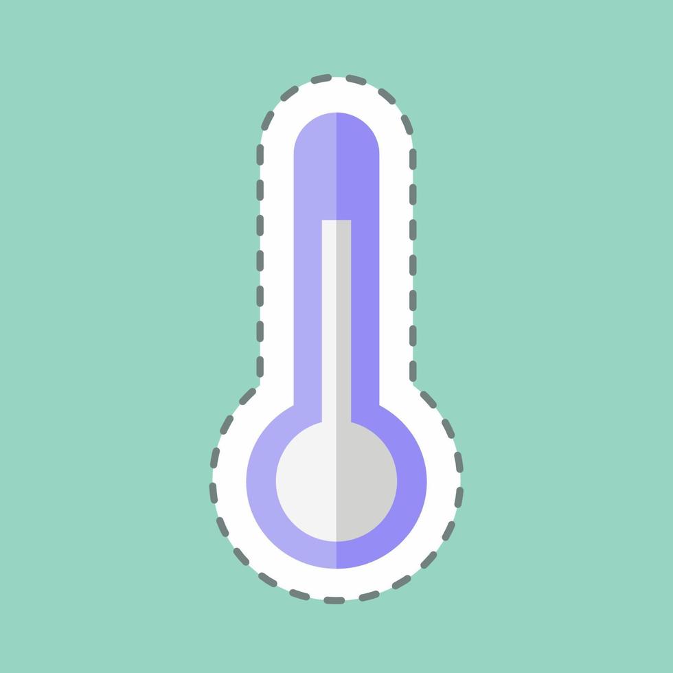 Verificación de la temperatura de corte de la línea adhesiva. adecuado para el símbolo de primavera. diseño simple editable. vector de plantilla de diseño. ilustración de símbolo simple