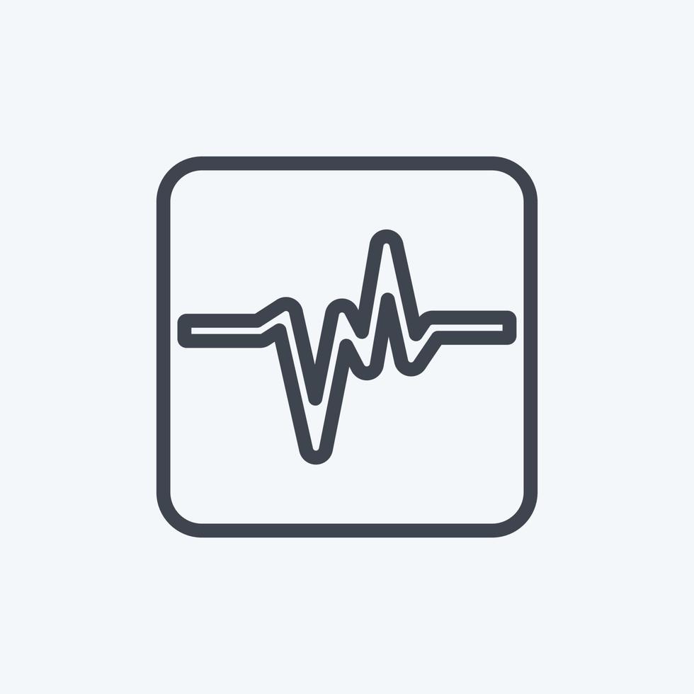 Icon Earthquake Reading. suitable for disasters symbol. line style. simple design editable. design template vector. simple symbol illustration vector