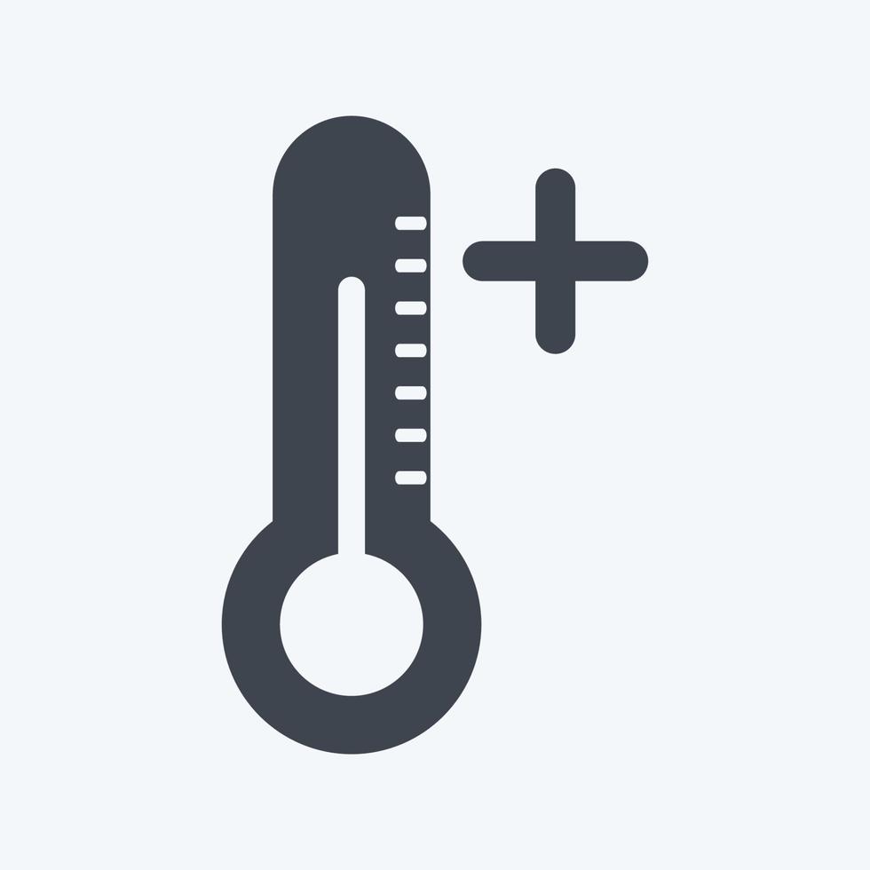 ola de calor de icono. adecuado para el símbolo de desastres. estilo de glifo. diseño simple editable. vector de plantilla de diseño. ilustración de símbolo simple