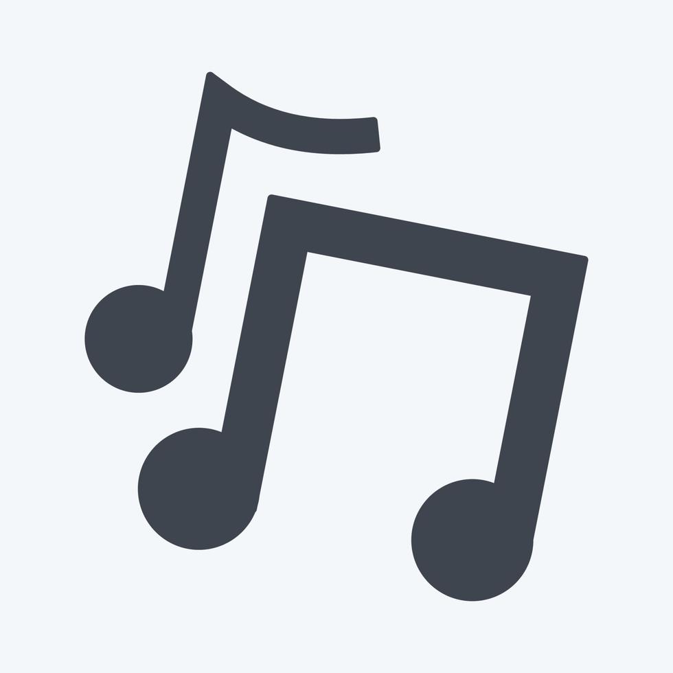 Icon Music. suitable for party symbol. glyph style. simple design editable. design template vector. simple symbol illustration vector