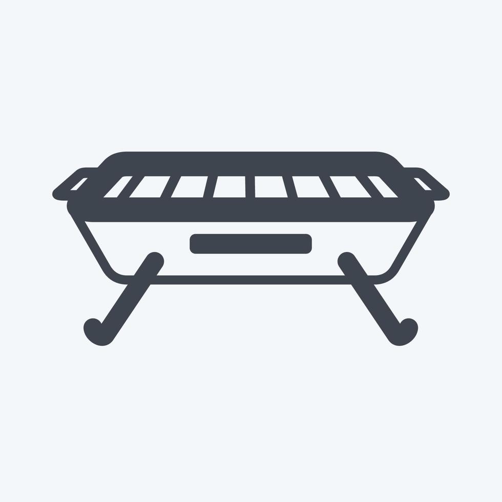 icono de barbacoa. adecuado para el símbolo del hogar. estilo de glifo. diseño simple editable. vector de plantilla de diseño. ilustración de símbolo simple