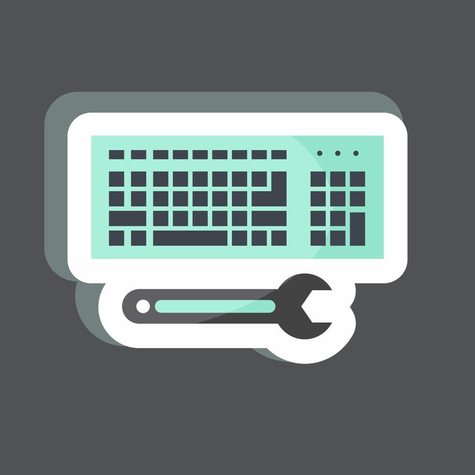 Sticker Code Engineering. suitable for data analytics symbol. simple design editable. design template vector. simple symbol illustration vector