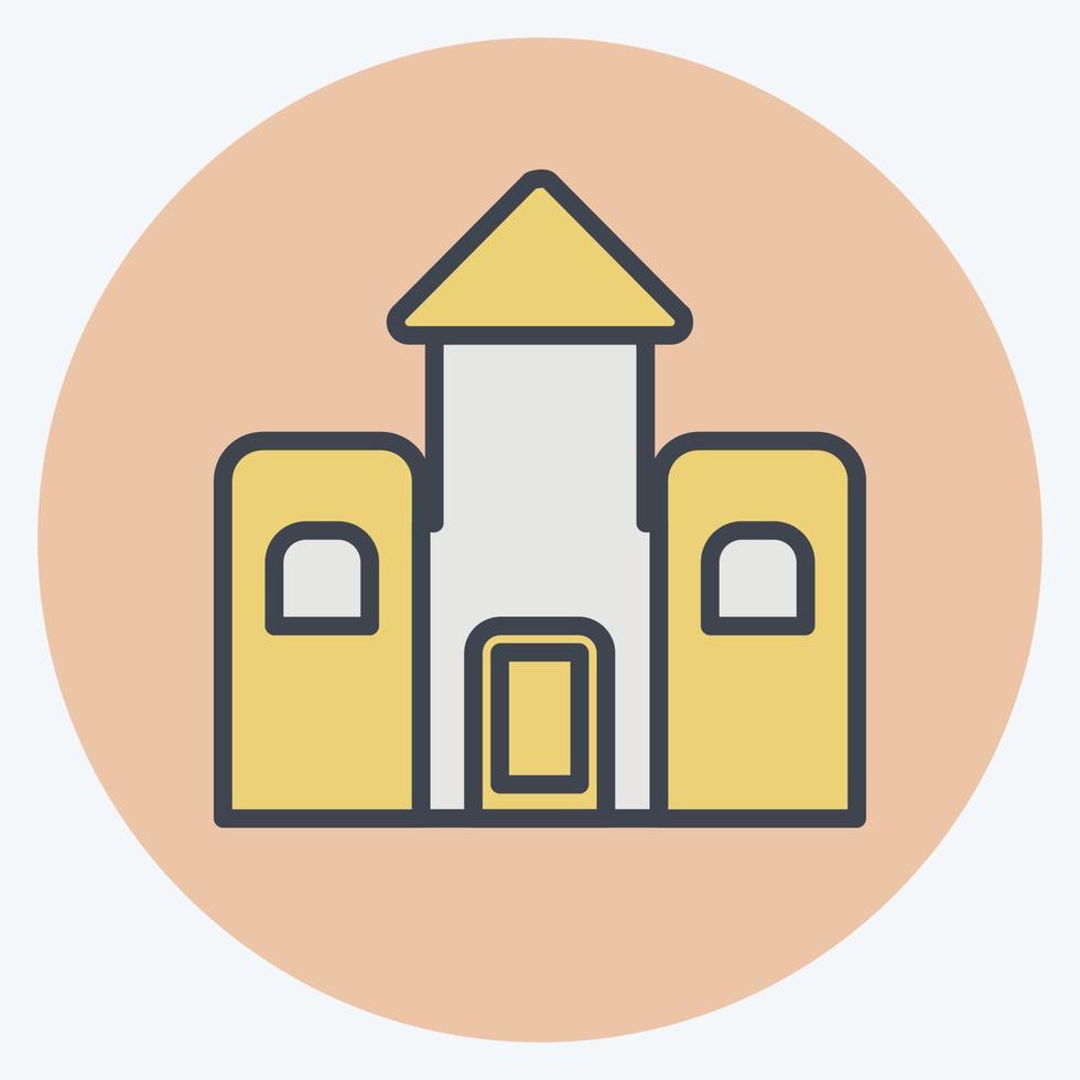 Icon Castle. suitable for Toy symbol. color mate style. simple design editable. design template vector. simple symbol illustration vector