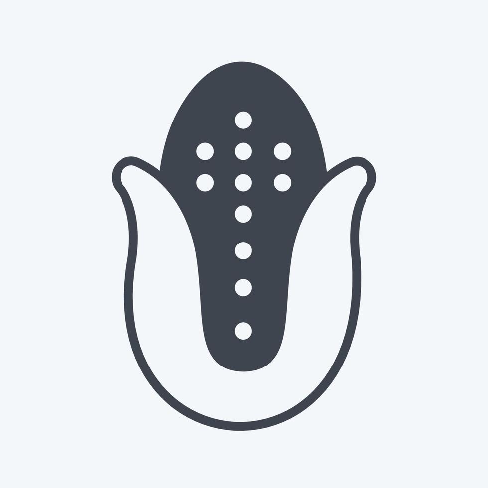 Icon Corn. suitable for Garden symbol. glyph style. simple design editable. design template vector. simple symbol illustration vector