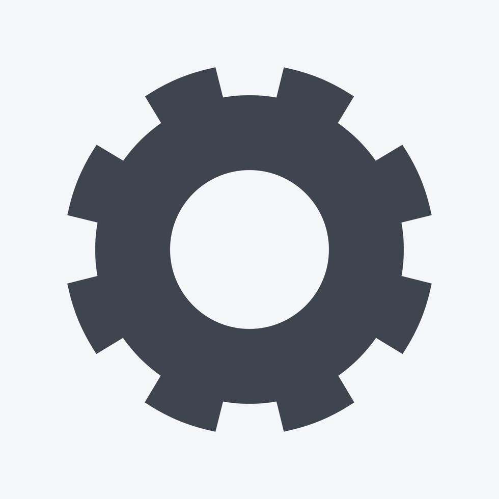Icon Settings. suitable for Mobile Apps symbol. glyph style. simple design editable. design template vector