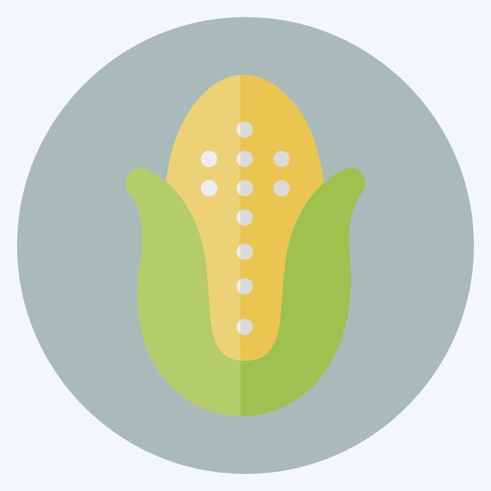 Icon Corn. suitable for Garden symbol. flat style. simple design editable. design template vector. simple symbol illustration vector