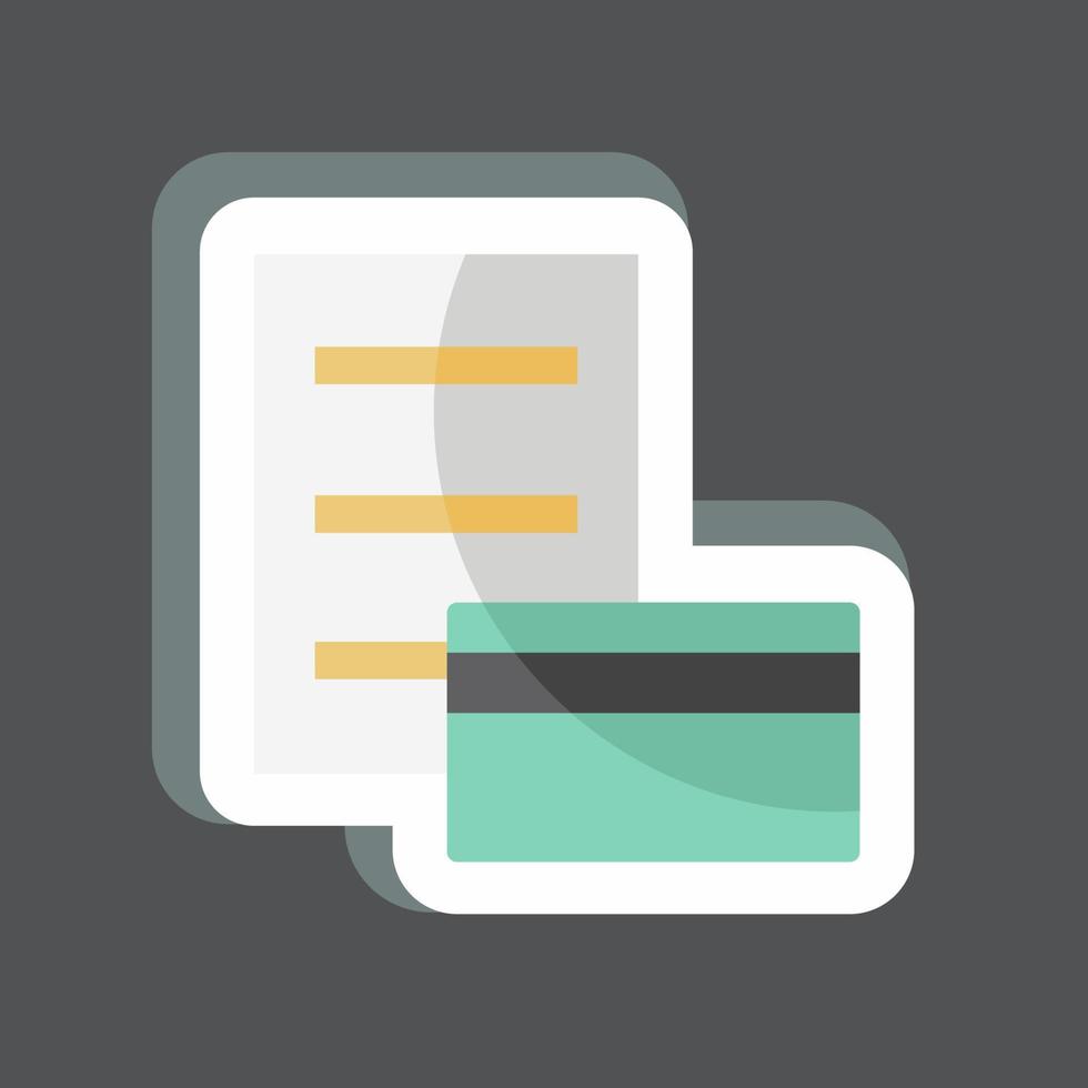 Sticker Pay via Card. suitable for digital web symbol. simple design editable. design template vector. simple symbol illustration vector