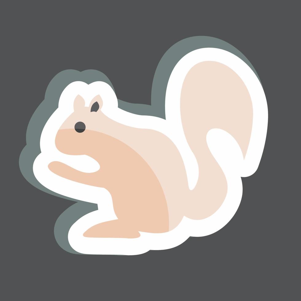 Sticker Squirrel. suitable for animal symbol. simple design editable. design template vector. simple symbol illustration vector