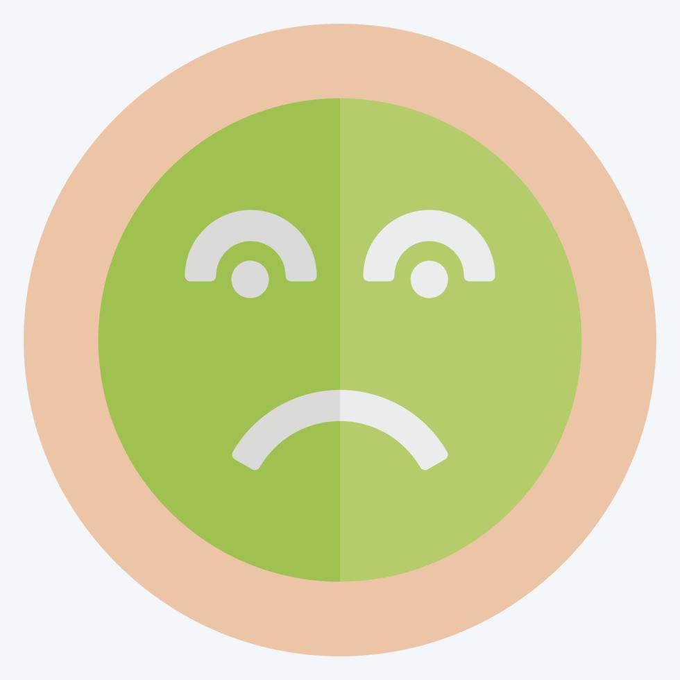 Icon Emoticon Disappointed. suitable for Emoticon symbol. flat style. simple design editable. design template vector. simple symbol illustration vector