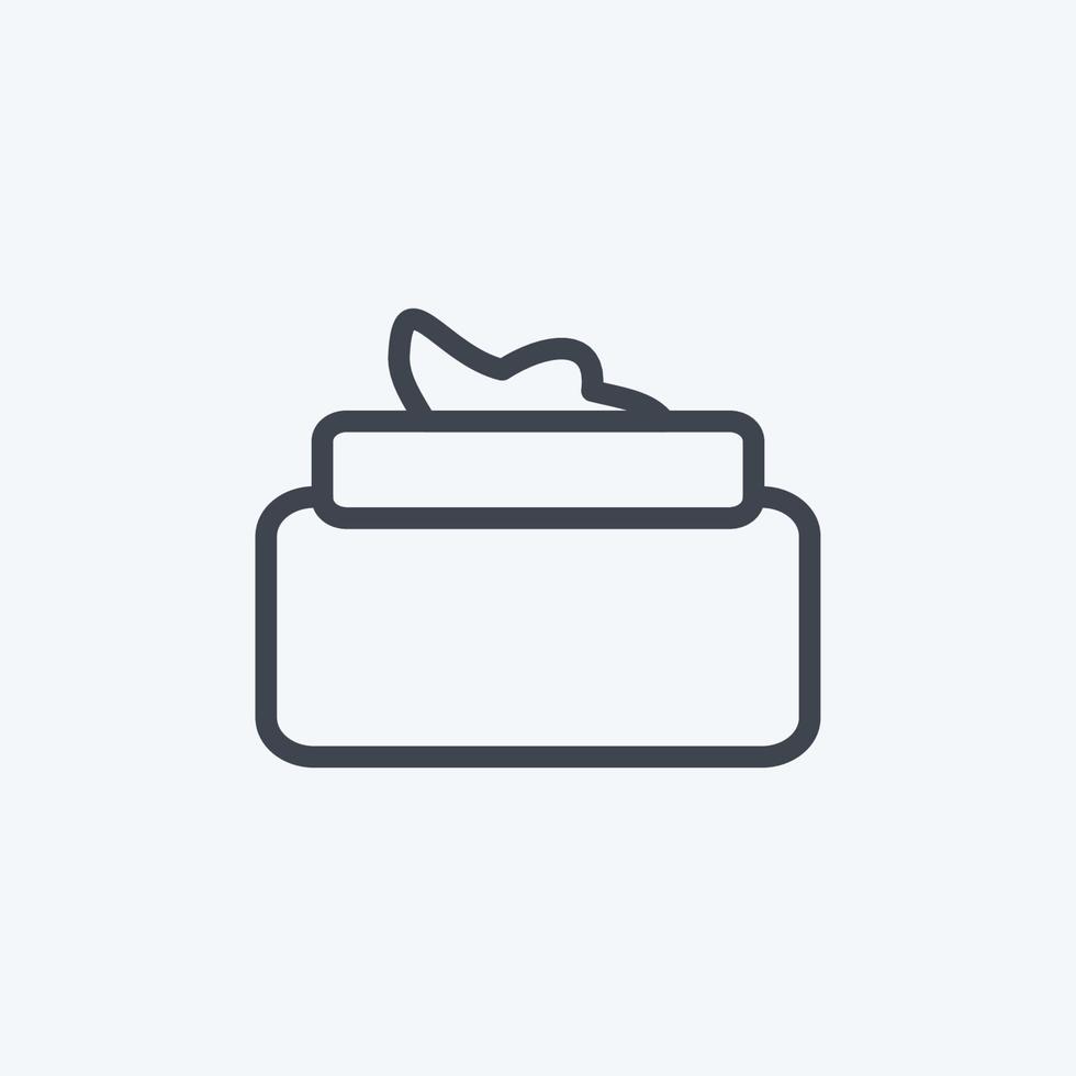 Icon Cream. suitable for Spa symbol. line style. simple design editable. design template vector. simple symbol illustration vector