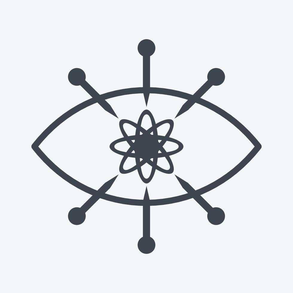 Icon Observation. suitable for data analytics symbol. glyph style. simple design editable. design template vector. simple symbol illustration vector
