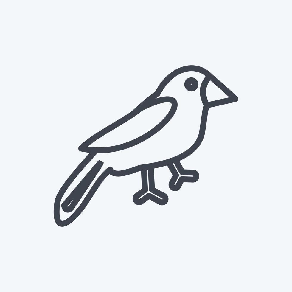 Icon Sparrow. suitable for Spring symbol. line style. simple design editable. design template vector. simple symbol illustration vector