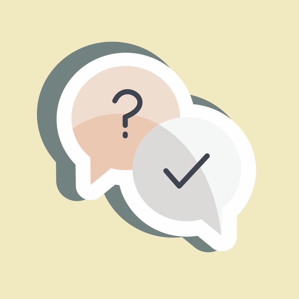 Sticker Answer. suitable for Feedback symbol. simple design editable. design template vector. simple symbol illustration vector