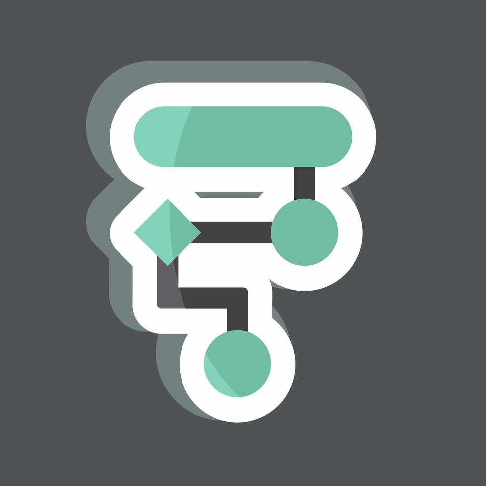 Sticker Design Algorithm. suitable for data analytics symbol. simple design editable. design template vector. simple symbol illustration vector