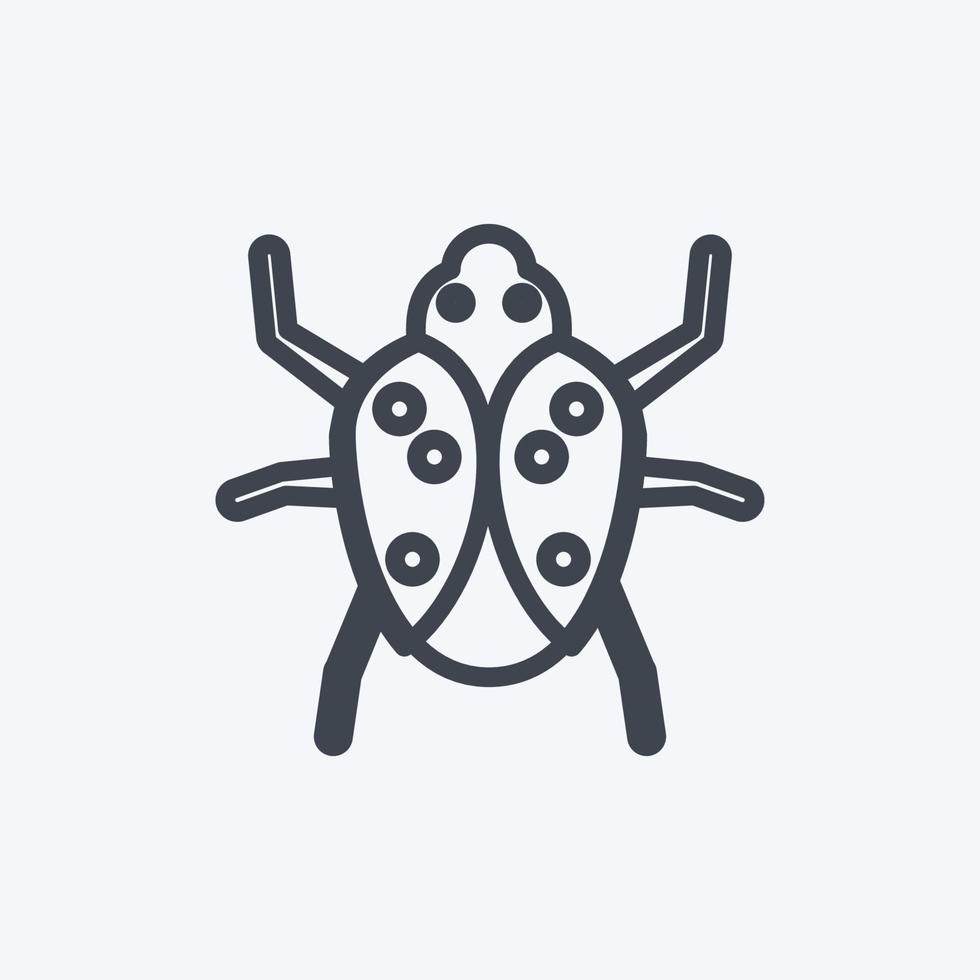 Icon Bug. suitable for Animal symbol. line style. simple design editable. design template vector. simple symbol illustration vector