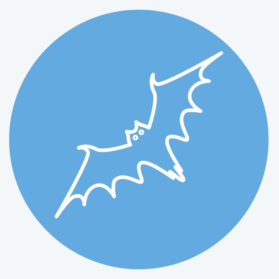 Icon Bat. suitable for animal symbol. blue eyes style. simple design editable. design template vector. simple symbol illustration vector