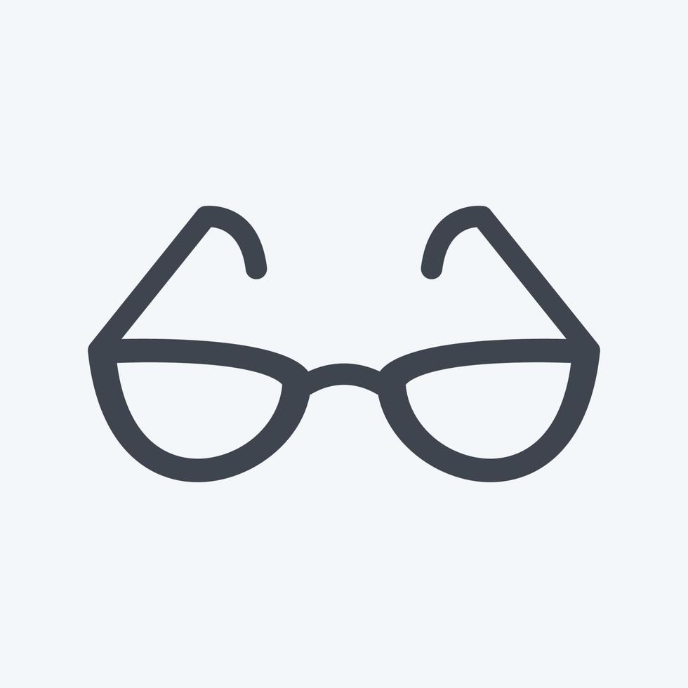 gafas de lectura icono. adecuado para el símbolo de accesorios masculinos. estilo de glifo. diseño simple editable. vector de plantilla de diseño. ilustración de símbolo simple