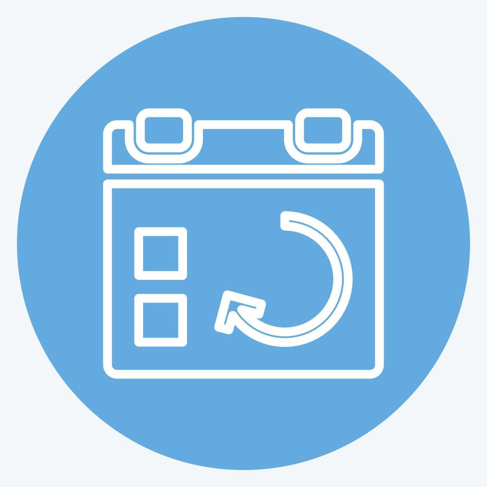 Icon Sync Event. suitable for User Interface symbol. blue eyes style. simple design editable. design template vector. simple symbol illustration vector