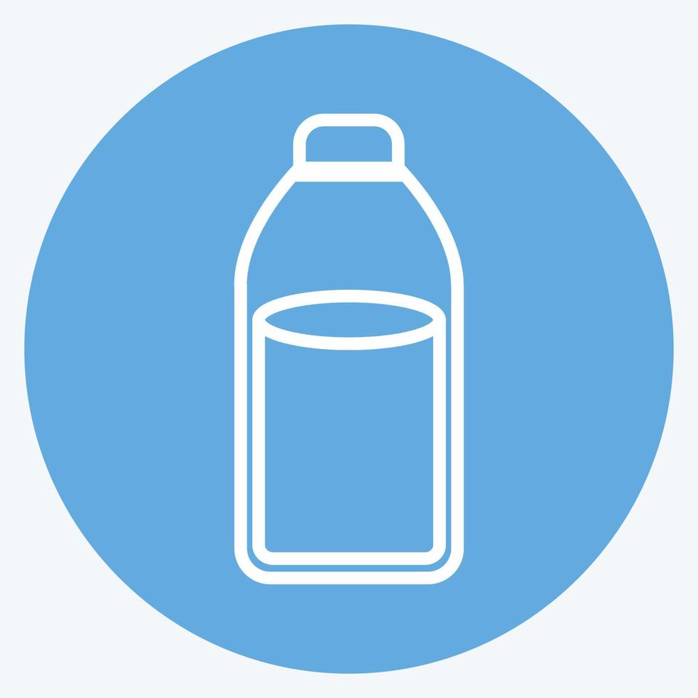 Icon Milk Bottle. suitable for Garden symbol. blue eyes style. simple design editable. design template vector. simple symbol illustration vector
