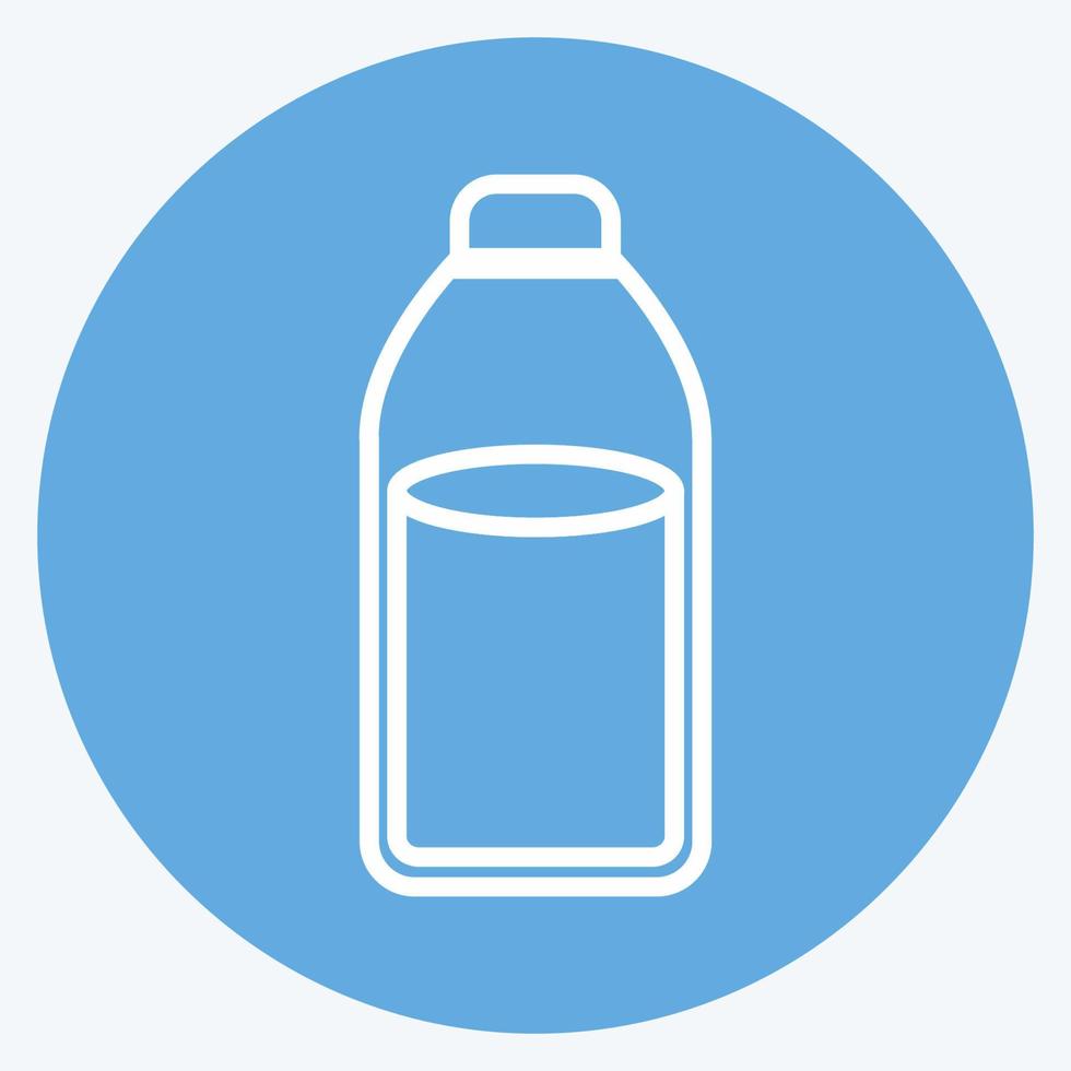 Icon Milk Bottle. suitable for Garden symbol. blue eyes style. simple design editable. design template vector. simple symbol illustration vector