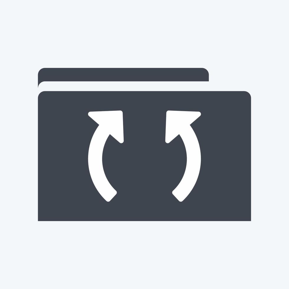 Icon File Management. suitable for Education symbol. glyph style. simple design editable. design template vector. simple symbol illustration vector