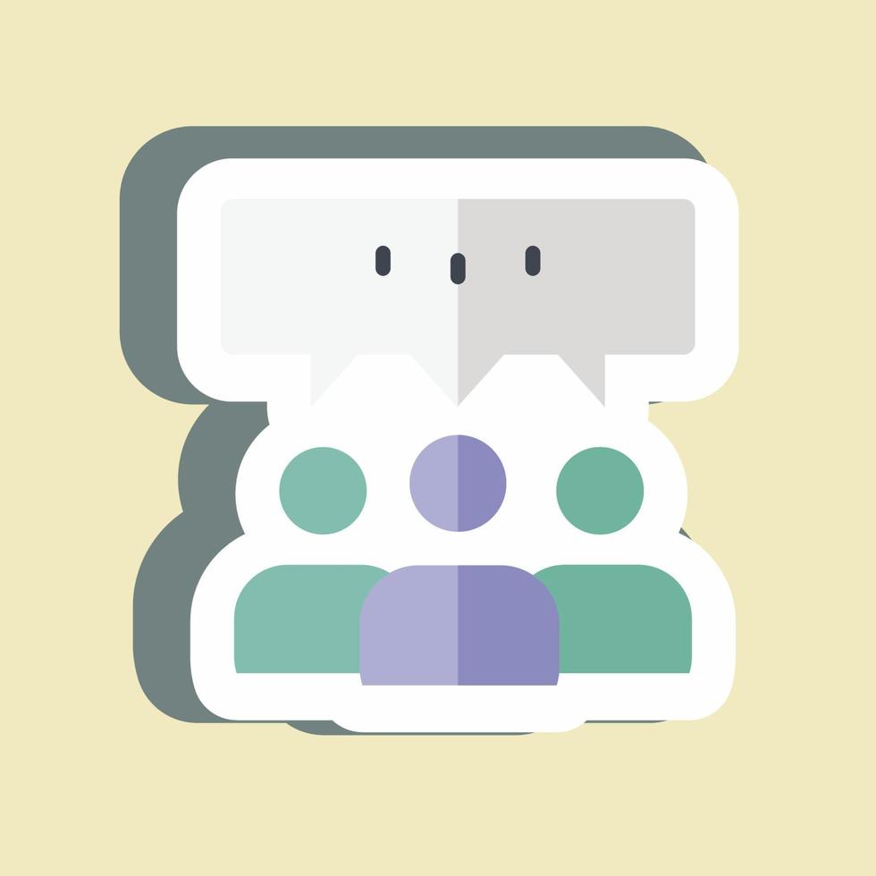 Sticker Group Opinion. suitable for Feedback symbol. simple design editable. design template vector. simple symbol illustration vector