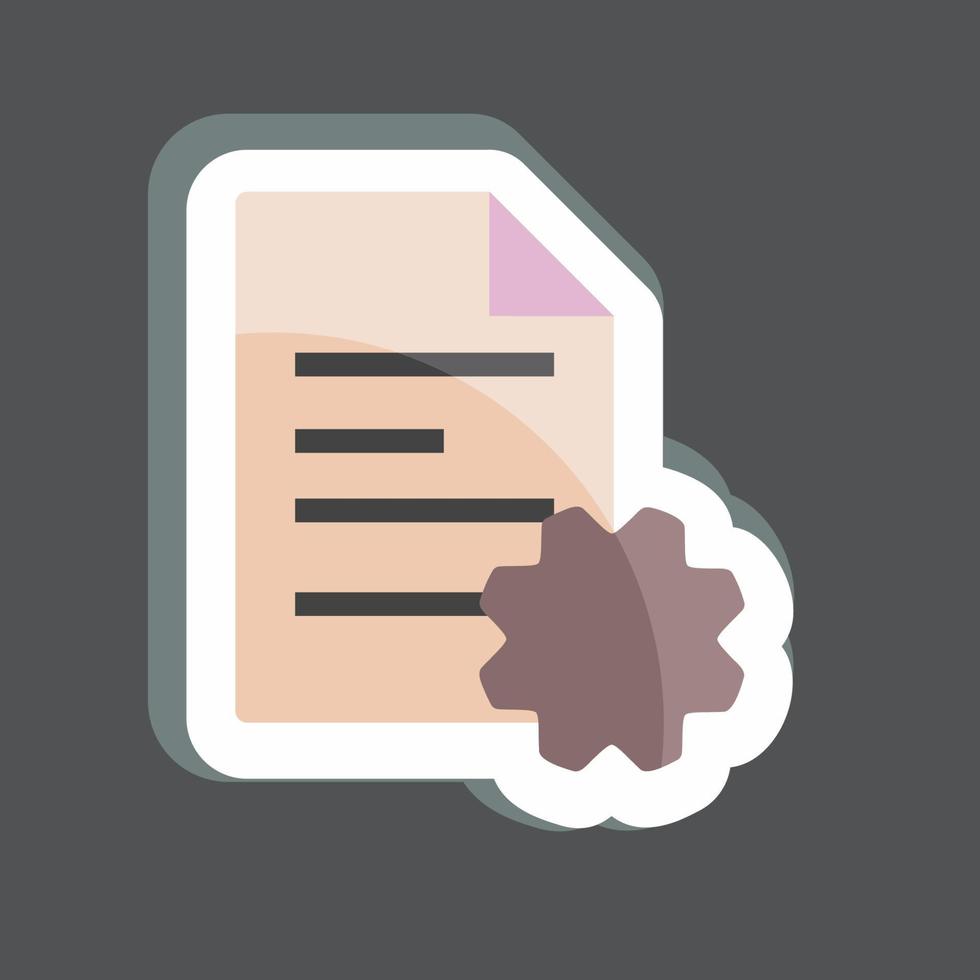 Sticker Document Settings. suitable for Programming symbol. simple design editable. design template vector. simple symbol illustration vector