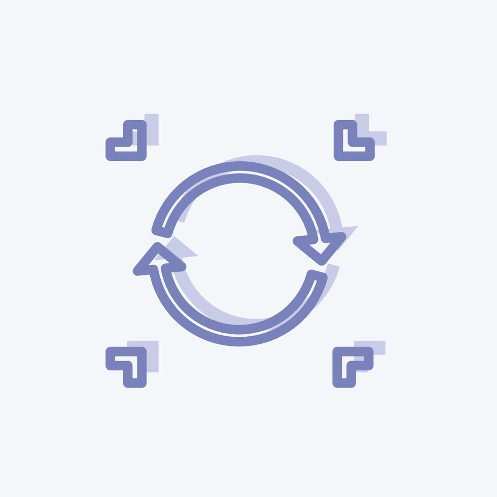 Icon Data Synchronization. suitable for data analytics symbol. two tone style. simple design editable. design template vector. simple symbol illustration vector