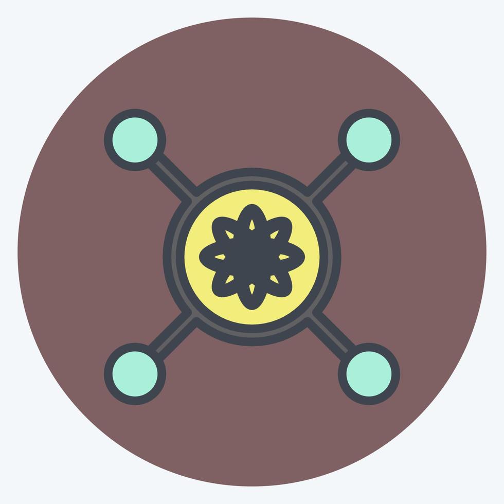 Icon Intelligent Control. suitable for data analytics symbol. color mate style. simple design editable. design template vector. simple symbol illustration vector