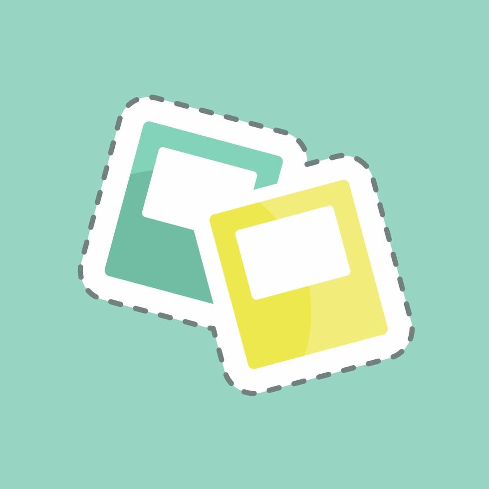 Sticker line cut Portfolio Management. suitable for IT Services symbol. simple design editable. design template vector. simple symbol illustration vector