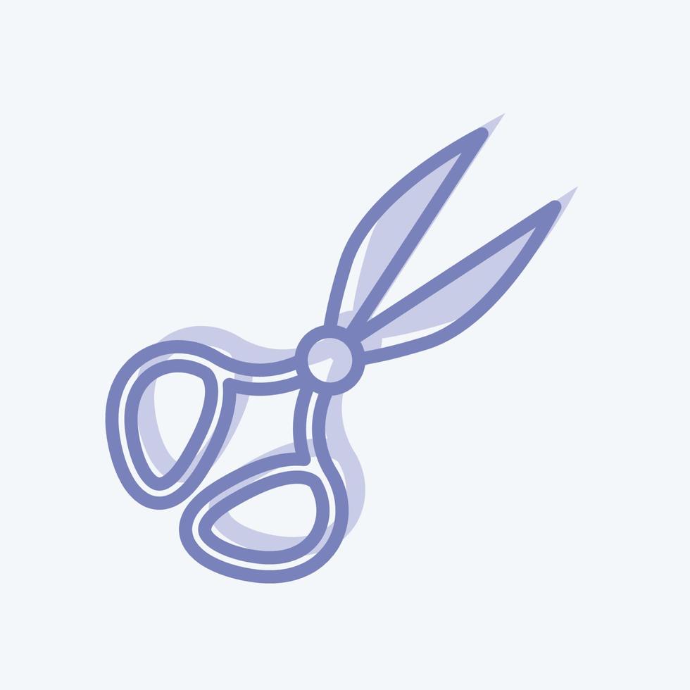 Icon Pair of Scissors 2. suitable for Tailor symbol. two tone style. simple design editable. design template vector. simple symbol illustration vector