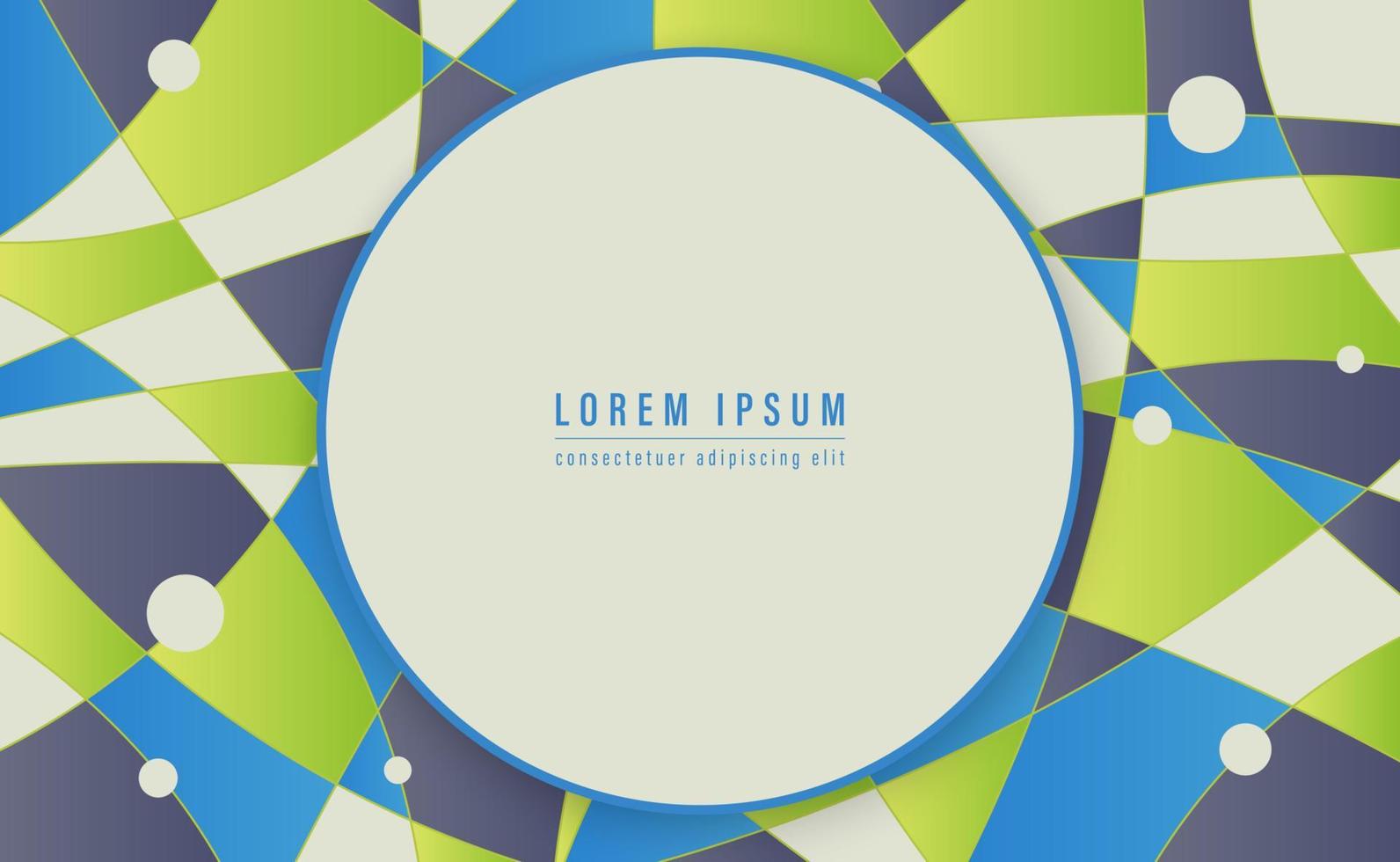 Abstract color geometric background with Circle frame. Applicable for card invitation, flyer, poster, cover design. Vector illustration