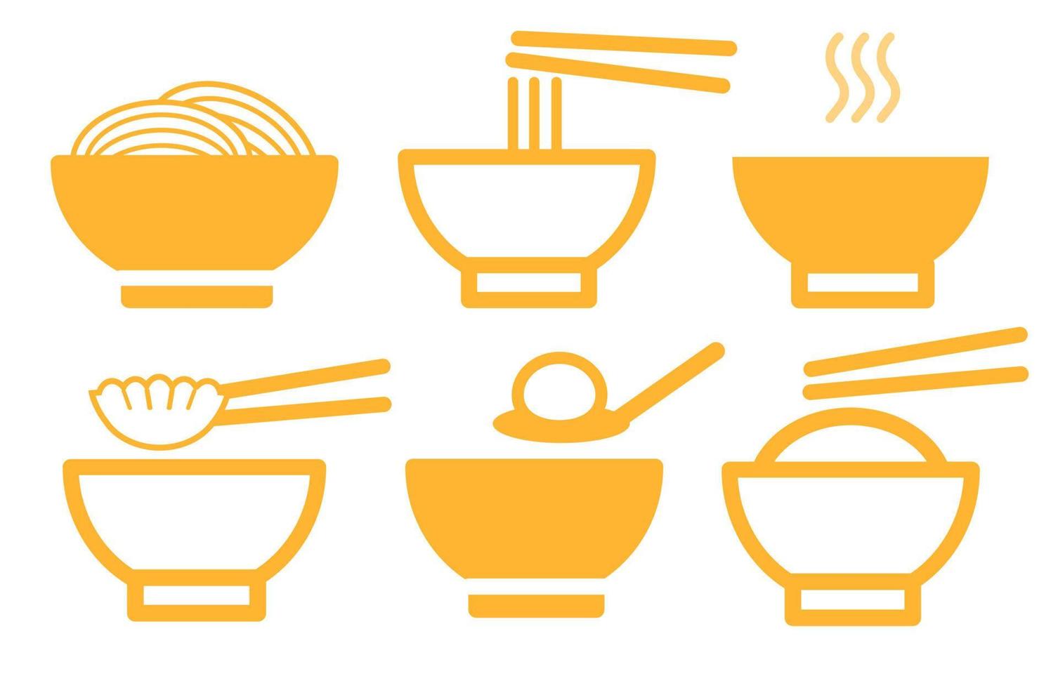 Chinese food vector, set of flat icon Chinese food. vector