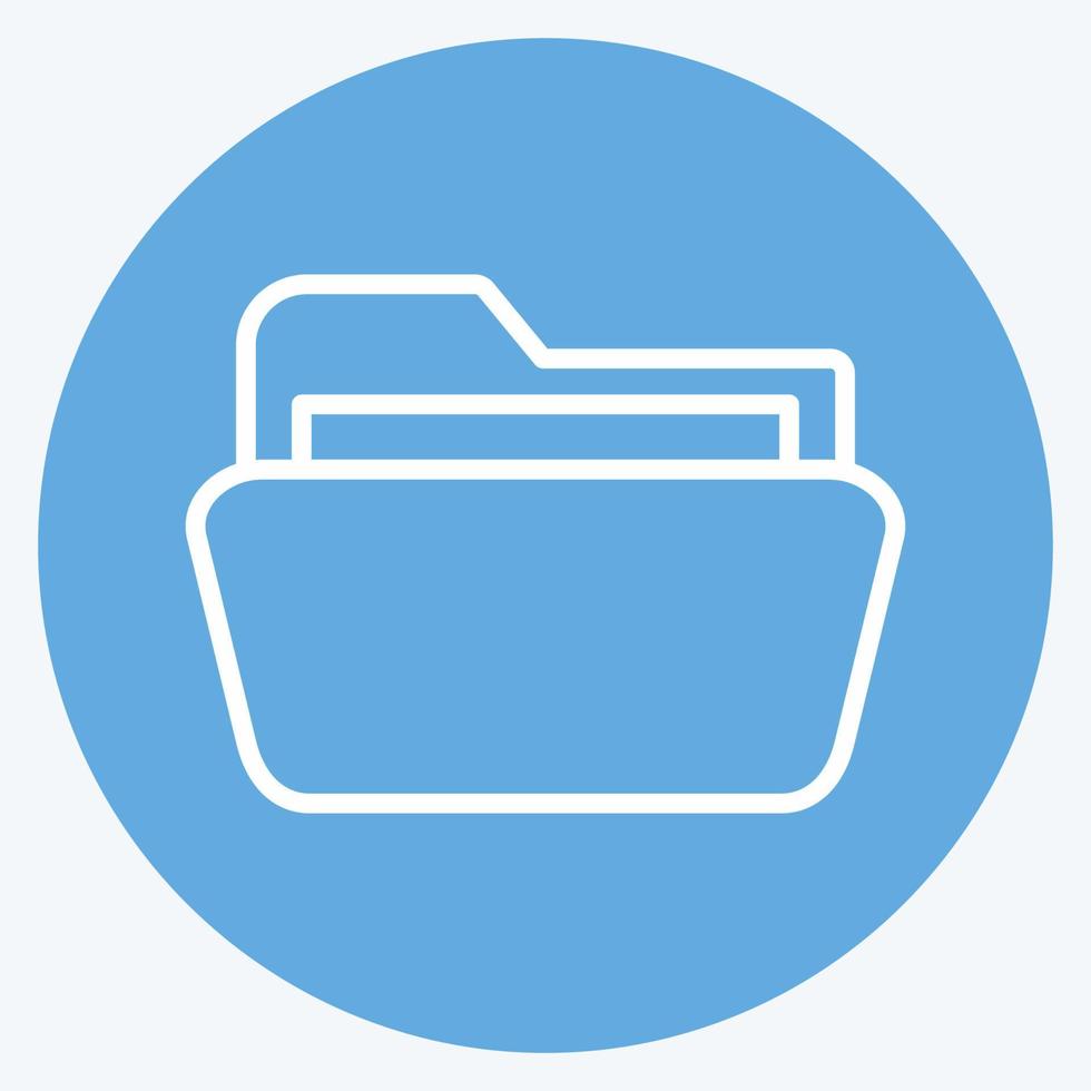 Icon Folder 2. suitable for Web Interface symbol. blue eyes style. simple design editable. design template vector. simple symbol illustration vector
