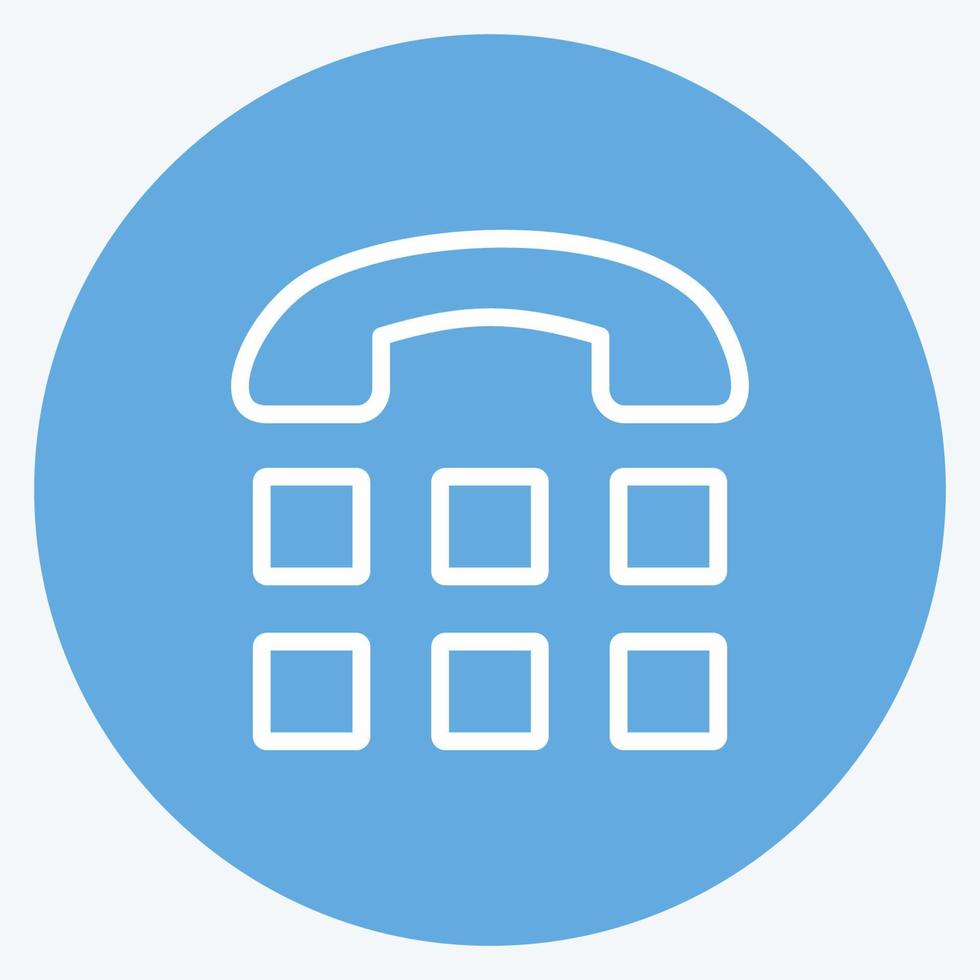 Icon Teletype. suitable for Mobile Apps symbol. blue eyes style. simple design editable. design template vector. simple symbol illustration vector