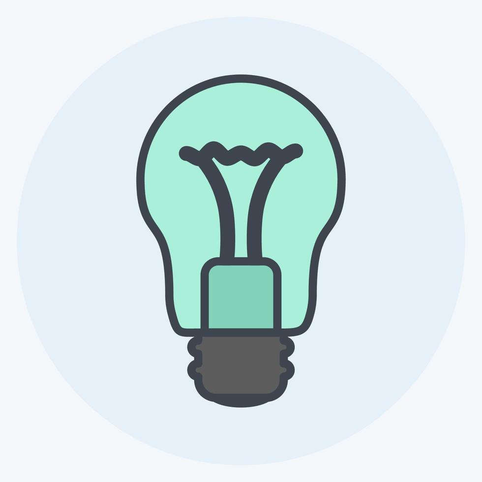 Icon Light Bulb. suitable for Home symbol. color mate style. simple design editable. design template vector. simple symbol illustration vector