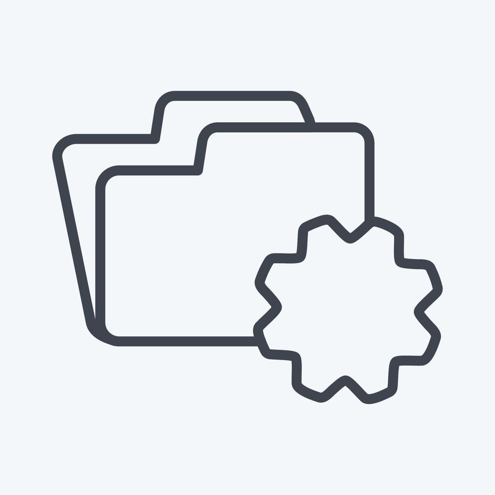 Icon Folder Settings. suitable for Programming symbol. line style ...