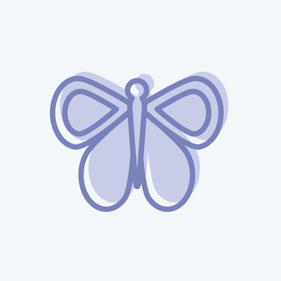 Icon Butterfly 1. suitable for Animal symbol. two tone style. simple design editable. design template vector. simple symbol illustration vector
