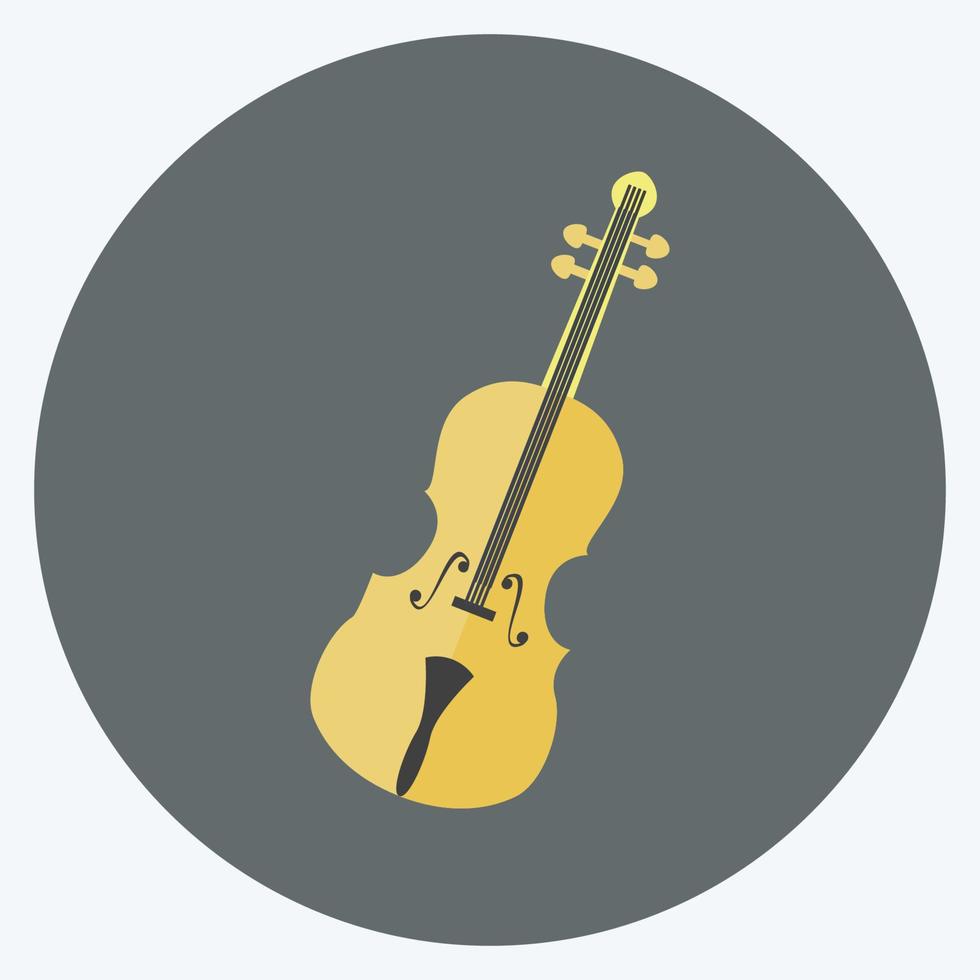 icono de violonchelo. adecuado para el símbolo de la música. estilo plano diseño simple editable. vector de plantilla de diseño. ilustración de símbolo simple