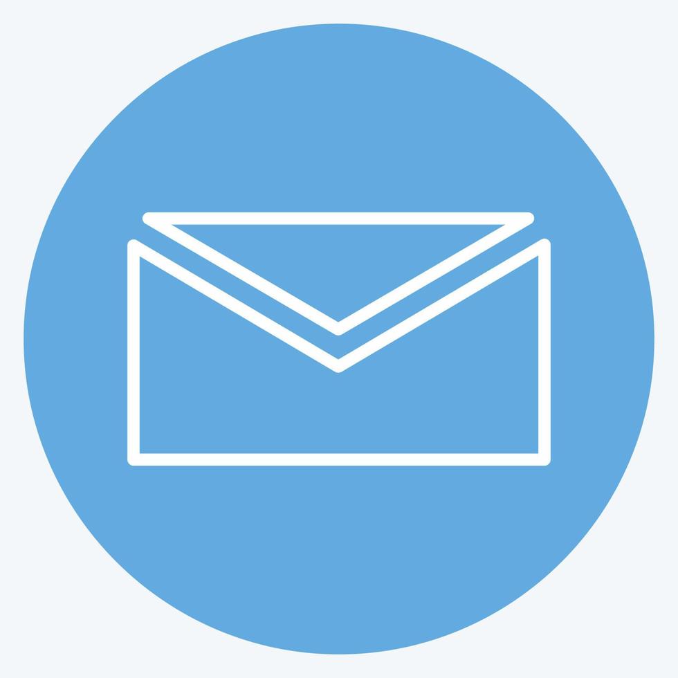 Icon Mail. suitable for Mobile Apps symbol. blue eyes style. simple design editable. design template vector. simple symbol illustration vector