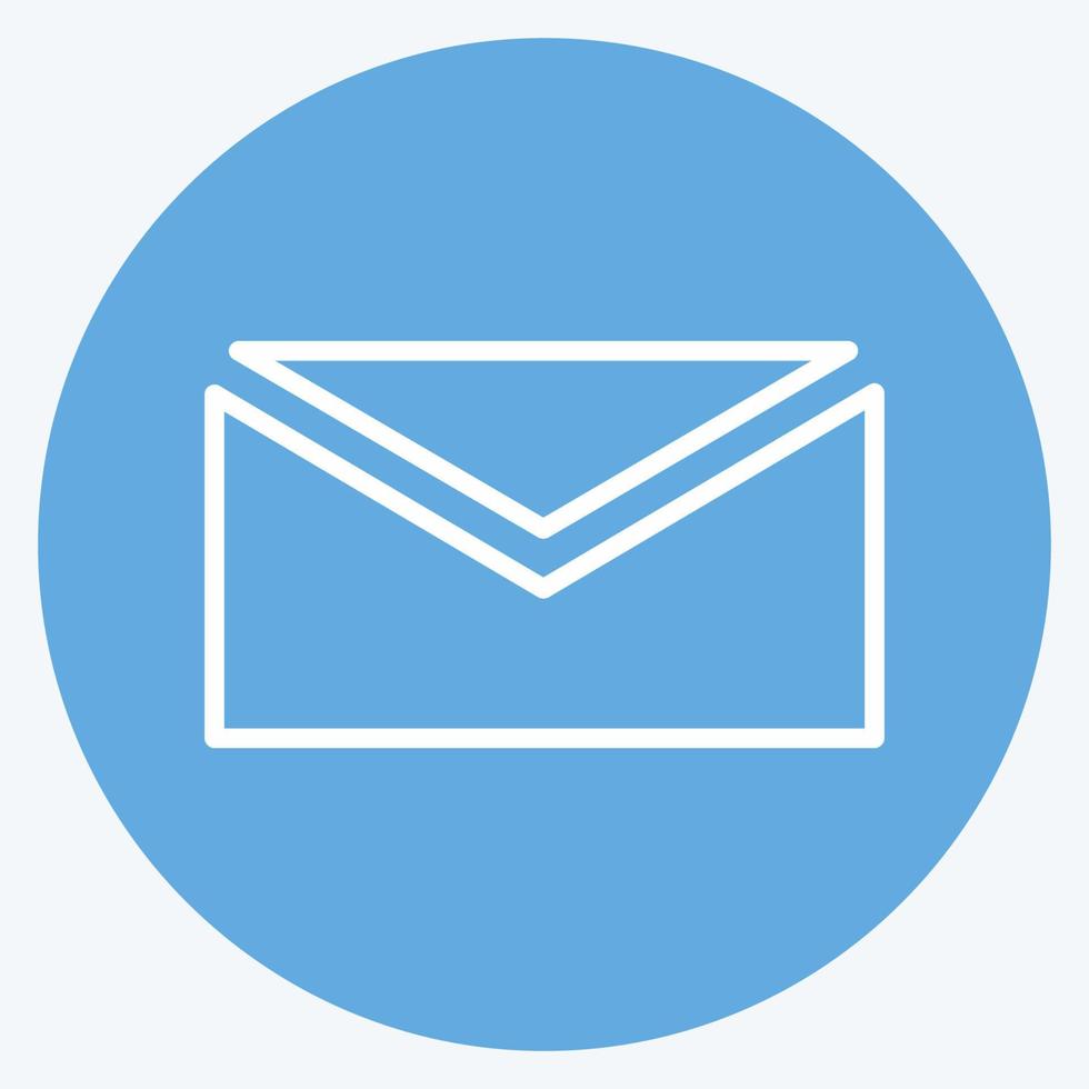 icono de correo. adecuado para el símbolo de aplicaciones móviles. estilo de ojos azules. diseño simple editable. vector de plantilla de diseño. ilustración de símbolo simple