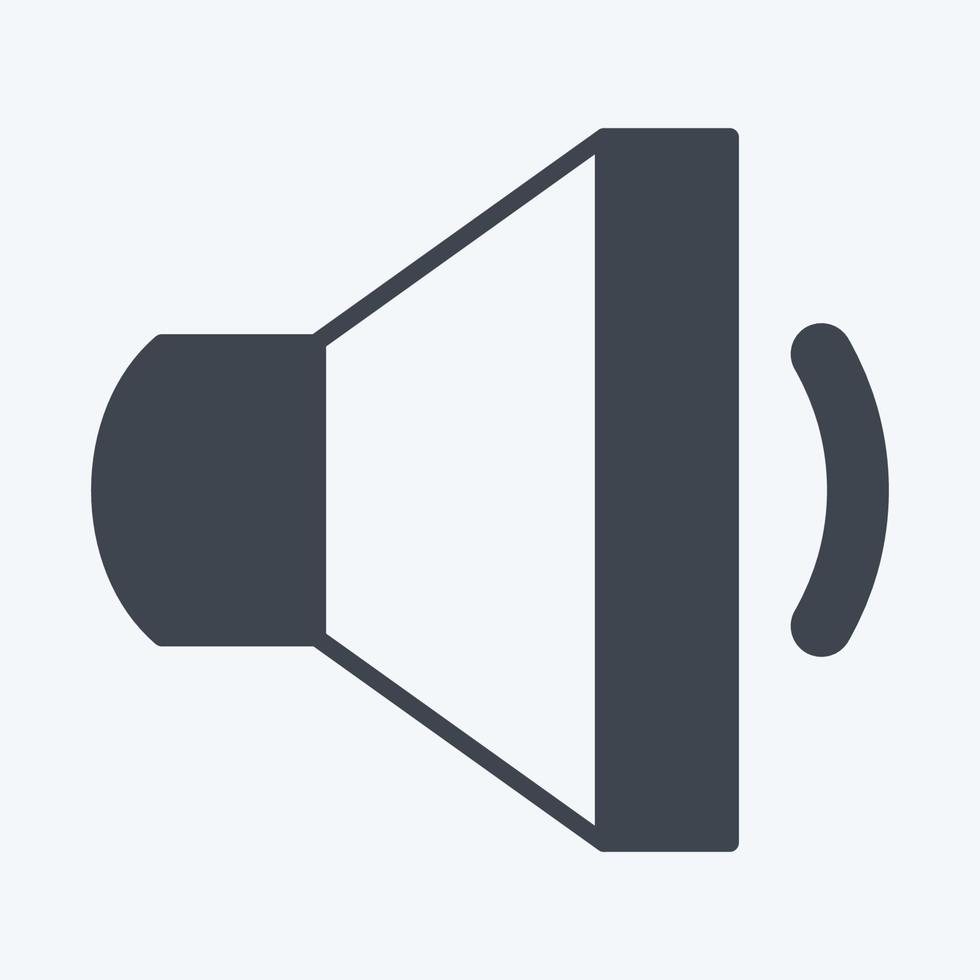 Icon Speaker 1. suitable for web interface symbol. glyph style. simple design editable. design template vector. simple symbol illustration vector