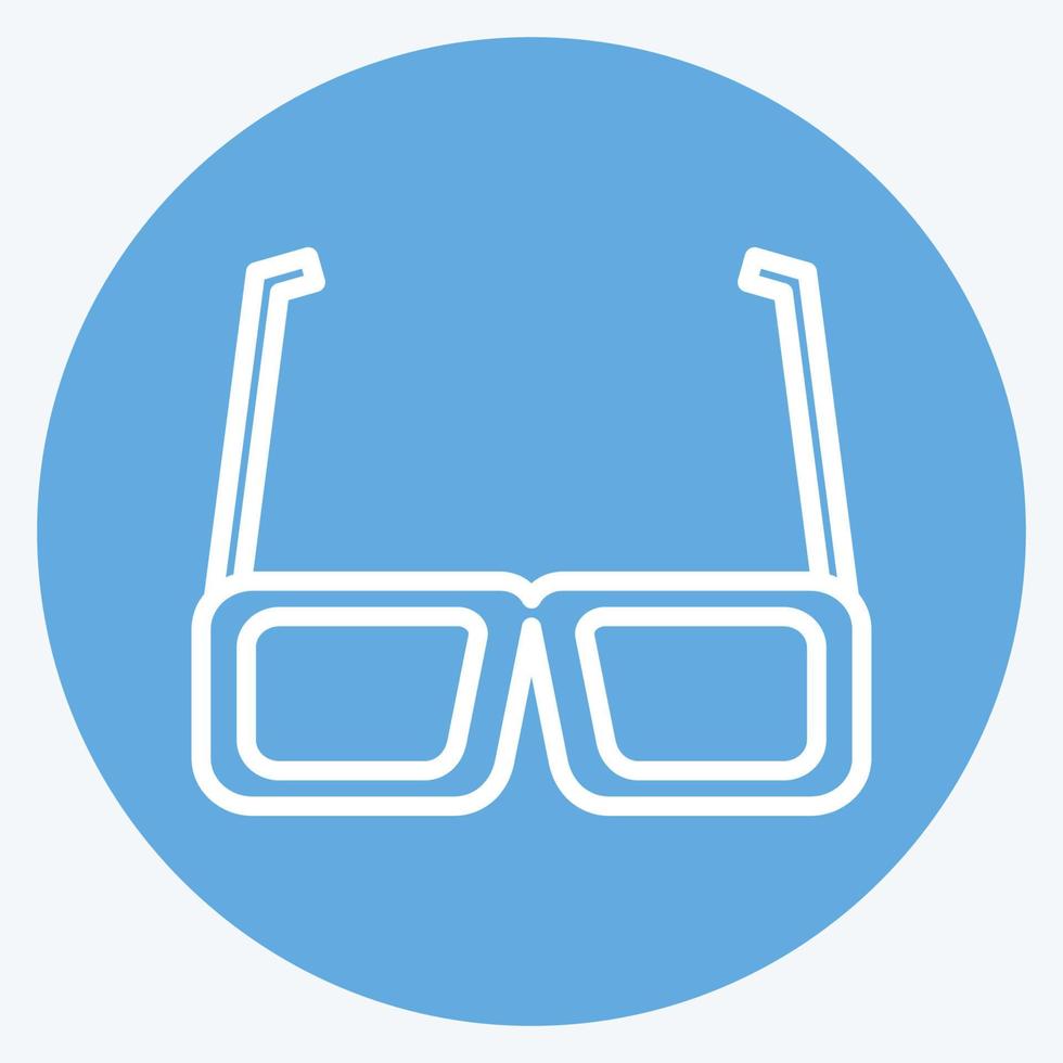 Icon Glasses. suitable for party symbol. blue eyes style. simple design editable. design template vector. simple symbol illustration vector
