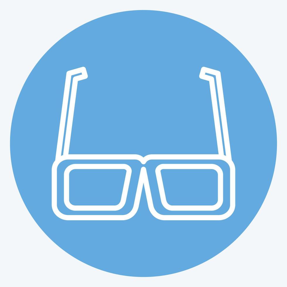 gafas de icono. adecuado para el símbolo del partido. estilo de ojos azules. diseño simple editable. vector de plantilla de diseño. ilustración de símbolo simple