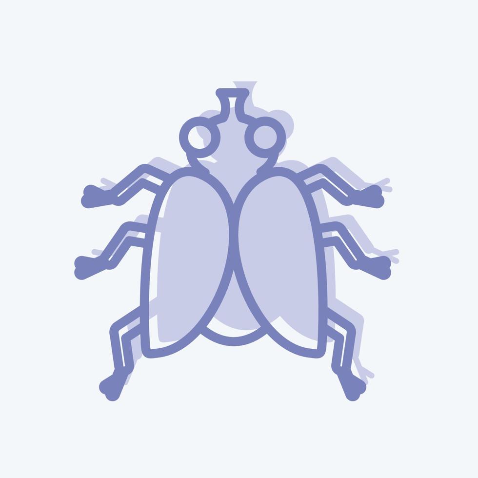 Icon Fly. suitable for Animal symbol. two tone style. simple design editable. design template vector. simple symbol illustration vector