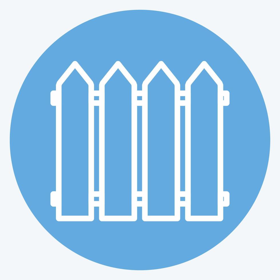Icon Fence. suitable for Spring symbol. blue eyes style. simple design editable. design template vector. simple symbol illustration vector