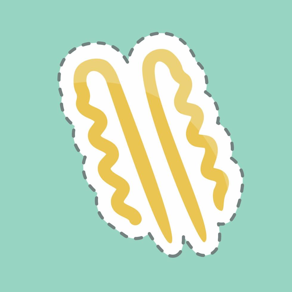 Sticker line cut Bobby Pins. suitable for beauty care symbol. simple design editable. design template vector. simple symbol illustration vector