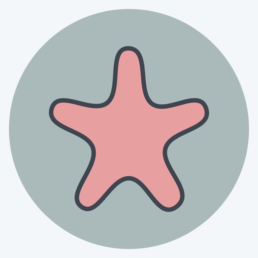 Icon Starfish. suitable for Sea symbol. color mate style. simple design editable. design template vector. simple symbol illustration vector