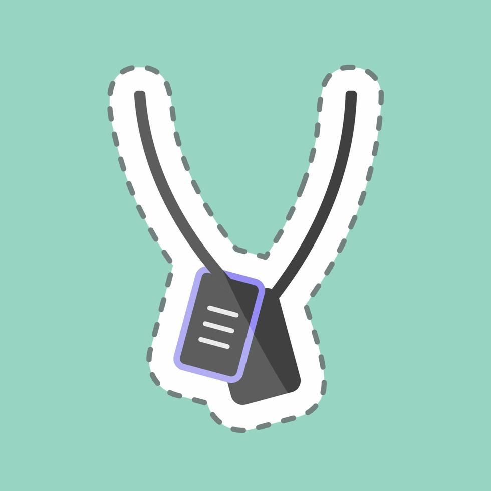 Sticker line cut Chain. suitable for men accessories symbol. simple design editable. design template vector. simple symbol illustration vector
